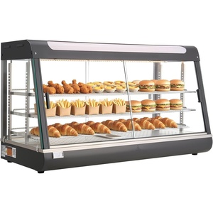 image:imageVEVOR 3Tier Commercial Food Warmer Display 1600W Food Display Warmer with LED Light Top Storage and Adjustable Shelves 86185 Steam Heating 190Qt180L for Hamburger Pizza Bread Fried Chicken4724 x 1890 x 2520 in  1200 x 480 x 640 mm