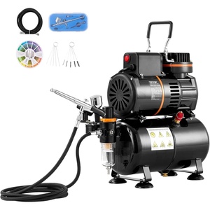 image:imageVEVOR Airbrush Kit Professional Airbrush Set with 15 HP Compressor amp 3 Airbrushes Airbrushing System Kit with MultiPurpose DualAction Gravity Feed Airbrushes Art Nail Cookie Tatto1 Airbrush  35L Tank