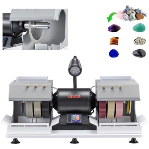 image:imageVEVOR Cabbing Machine 6 14HP 1800rpm Efficient Lapidary Rock Grinder Polisher With Lamp amp Water Pump Gem Faceting Machine Rock Grinding Machine for Gem Jade Stone Create Cabochons for Necklaces8 14HP 1800rpm