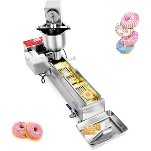 image:imageVEVOR Commercial Automatic Donuts Machine Single Row Donuts Making Equipment Stainless Steel Frying Auto Fryer with 3 Size Molds Auto CountingSilver
