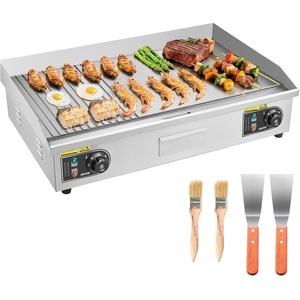 image:imageVEVOR Commercial Electric Griddle 18 Countertop Flat Top Griddle30 No Plug Half Flat