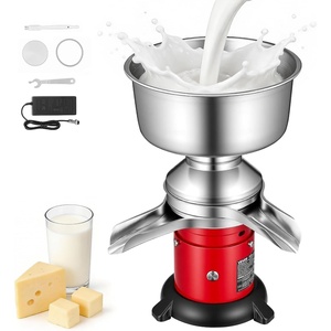 image:imageVEVOR Electric Milk Cream Separator 60LH Output 10500RPM Milk Cream Centrifugal Separator 304 Stainless Steel Goat Cow Milk Skimmer Separating Machine with 45L Bowl Capacity 40W 100240VRound Base