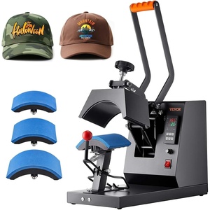 image:imageVEVOR Hat Heat Press Machine with 4pcs Interchangeable Platens Precise Temperature and Time Control Hat Press for HTV Iron On and Sublimation Projects for Caps Headbands Cuffs Face Masks GreenBlack