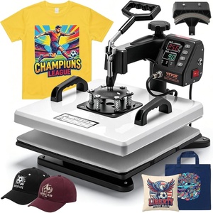 image:imageVEVOR Heat Press Machine 15 x 15 in 2in1 Multifunction 360 Swing Away 1200W Double Tube Fast and Even Heating Digital Precise Control Sublimation Press Machine for TShirts Hats CapsHeat Press2 In 1