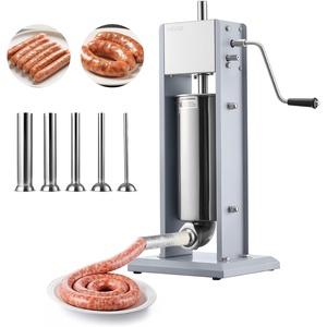 image:imageVEVOR Manual Sausage Stuffer 7 LBS  3 L Vertical Meat Stuffer Heavy Duty Sausage Casing Meat Stuffing Machine DualSpeed Stainless Steel Filler with 5 Filling Tubes for Commercial and Home Use11LB5L