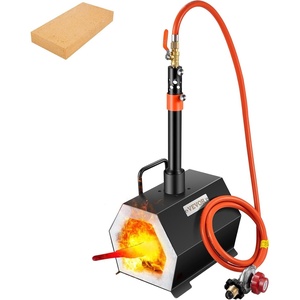 image:imageVEVOR Portable 2 Burner Propane Forge 2600F Metal and Knife Blacksmithing Forges Large Capacity Farrier Forging Tools and Equipment Complete Mini Forge Kit1 Burner