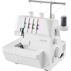image:imageVEVOR Serger Overlock Sewing Machine 1250 SPM 2 3 4 Thread 07 2 Feed WhiteCream