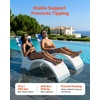 image:imageVEVOR Pool Lounge Chairs Set of 2 Chaise Lounger with Headrest Water Weighted inPool Lounger Chairs for up to 15 Water Depths AntiFloating Patio Furniture for Sun Shelf amp Tanning Ledge 440LBS688 x 23x 4016