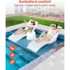 image:imageVEVOR Pool Lounge Chairs Set of 2 Chaise Lounger with Headrest Water Weighted inPool Lounger Chairs for up to 15 Water Depths AntiFloating Patio Furniture for Sun Shelf amp Tanning Ledge 440LBS709 x 236 x 221