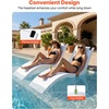 image:imageVEVOR Pool Lounge Chairs Set of 2 Chaise Lounger with Headrest Water Weighted inPool Lounger Chairs for up to 15 Water Depths AntiFloating Patio Furniture for Sun Shelf amp Tanning Ledge 440LBS677x 266 x 305