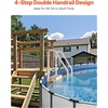 image:imageVEVOR Swimming Pool Ladder 3Step Double Handrails Stairs with NonSlip Heavy Duty Steps Max Load Capacity 400 lbs for 3648 Inch Inground amp AboveGround Pools of Any Decking Surface TaupeTaupe