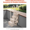 image:imageVEVOR Swimming Pool Ladder 3Step Double Handrails Stairs with NonSlip Heavy Duty Steps Max Load Capacity 400 lbs for 3648 Inch Inground amp AboveGround Pools of Any Decking Surface TaupeTaupe