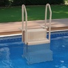 image:imageVEVOR Swimming Pool Ladder 3Step Double Handrails Stairs with NonSlip Heavy Duty Steps Max Load Capacity 400 lbs for 3648 Inch Inground amp AboveGround Pools of Any Decking Surface TaupeTaupe