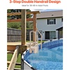 image:imageVEVOR Swimming Pool Ladder 3Step Double Handrails Stairs with NonSlip Heavy Duty Steps Max Load Capacity 400 lbs for 3648 Inch Inground amp AboveGround Pools of Any Decking Surface TaupeTaupe