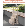 image:imageVEVOR Swimming Pool Ladder 3Step Double Handrails Stairs with NonSlip Heavy Duty Steps Max Load Capacity 400 lbs for 3648 Inch Inground amp AboveGround Pools of Any Decking Surface TaupeTaupe