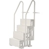 image:imageVEVOR Swimming Pool Ladder 3Step Double Handrails Stairs with NonSlip Heavy Duty Steps Max Load Capacity 400 lbs for 3648 Inch Inground amp AboveGround Pools of Any Decking Surface TaupeMilk White