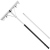 image:imageVEVOR Snow Roof Rake 26 in Aluminum Blade 7520 ft Adjustable Roof Snow Scraper with Wheels AntiSlip Handle Snow Removal Tool Lightweight House Rooftop Rake for Leaves Debris Removal26 Blade x 20ft Reach