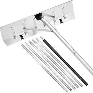 image:imageVEVOR Snow Roof Rake 26 in Aluminum Blade 7520 ft Adjustable Roof Snow Scraper with Wheels AntiSlip Handle Snow Removal Tool Lightweight House Rooftop Rake for Leaves Debris Removal26 Blade x 20ft Reach