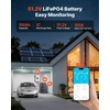 image:imageVEVOR 48V 100Ah LiFePO4 Lithium Battery Builtin 100A BMS 512V Server Rack LiFePO4 Battery with Bluetooth amp Display 5120Wh Capacity 6000 Cycles for Solar Energy Storage Home Backup Power 2 Pack48V 100AH4