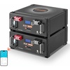 image:imageVEVOR 48V 100Ah LiFePO4 Lithium Battery Builtin 100A BMS 512V Server Rack LiFePO4 Battery with Bluetooth amp Display 5120Wh Capacity 6000 Cycles for Solar Energy Storage Home Backup Power 2 Pack48V 100AH2