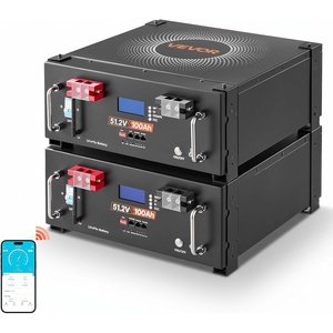image:imageVEVOR 48V 100Ah LiFePO4 Lithium Battery Builtin 100A BMS 512V Server Rack LiFePO4 Battery with Bluetooth amp Display 5120Wh Capacity 6000 Cycles for Solar Energy Storage Home Backup Power 2 Pack48V 100AH2