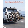 image:imageVEVOR Hitch Cargo Carrier with Bike Racks 62 x 27 x 3 Hitch Mount Cargo Carrier for up to 4 Mountain Bikes 500LBS Capacity HighStrength Steel Rear Luggage Basket Fits 2 Receiver for SUV Pickups62 x 27 x 3 in