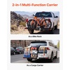 image:imageVEVOR Hitch Cargo Carrier with Bike Racks 62 x 27 x 3 Hitch Mount Cargo Carrier for up to 4 Mountain Bikes 500LBS Capacity HighStrength Steel Rear Luggage Basket Fits 2 Receiver for SUV Pickups62 x 27 x 3 in
