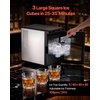image:imageVEVOR 16 Clear Ice Cube Maker 3 Square Ice Ready in 2535 Mins 108 PcsDay 24H Timer Ice Maker Countertop for Cocktails Whiskey amp Bourbon22lbs24H