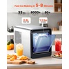 image:imageVEVOR 16 Clear Ice Cube Maker 3 Square Ice Ready in 2535 Mins 108 PcsDay 24H Timer Ice Maker Countertop for Cocktails Whiskey amp Bourbon33lbs24H