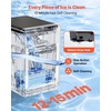 image:imageVEVOR 16 Clear Ice Cube Maker 3 Square Ice Ready in 2535 Mins 108 PcsDay 24H Timer Ice Maker Countertop for Cocktails Whiskey amp Bourbon44lbs