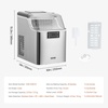 image:imageVEVOR 16 Clear Ice Cube Maker 3 Square Ice Ready in 2535 Mins 108 PcsDay 24H Timer Ice Maker Countertop for Cocktails Whiskey amp Bourbon45lbs24H