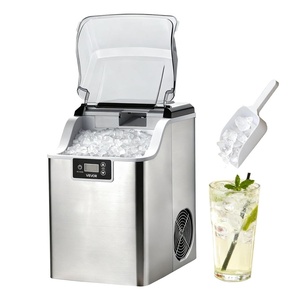 image:imageVEVOR 16 Clear Ice Cube Maker 3 Square Ice Ready in 2535 Mins 108 PcsDay 24H Timer Ice Maker Countertop for Cocktails Whiskey amp Bourbon44lbs24H