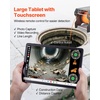 image:imageVEVOR Sewer Pipe Inspection Robot 197FT Pipeline Detection Crawling Robot with 2MP FrontRear Cameras amp Touchscreen Tablet IP68 Plumbing Camera with Lights amp Distance Counter for Industrial Pipes197 FT