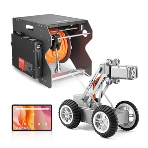 image:imageVEVOR Sewer Pipe Inspection Robot 197FT Pipeline Detection Crawling Robot with 2MP FrontRear Cameras amp Touchscreen Tablet IP68 Plumbing Camera with Lights amp Distance Counter for Industrial Pipes197 FT