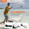 image:imageVEVOR Kayak Anchor Kit 35 lb Paddle Board Anchor Kit with 262 ft8 m Rope and Buoy Folding Small Boat Anchor with Storage Bag and Snap Hook Kayak Accessories for Kayaks Small Boats Canoes